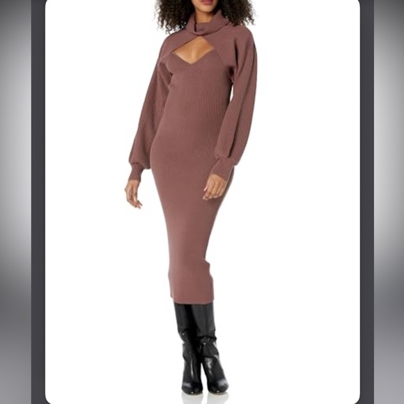 Astr Women’s Mauve Jodie Sweater Dress - Picture 1 of 6